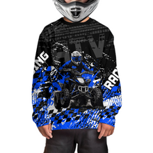 Load image into Gallery viewer, Custom Blue ATV Motocross Jersey Upf30+ Quad Bike Shirt Extreme Racing Adult Youth Off-Road Quad Shirt NHN009
