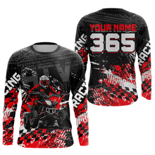 Load image into Gallery viewer, Custom Red ATV Motocross Jersey Upf30+ Quad Bike Shirt Extreme Racing Adult Youth Off-Road Quad Shirt NHN009