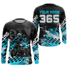 Load image into Gallery viewer, Custom Turquoise ATV Motocross Jersey Upf30+ Quad Bike Shirt Extreme Racing Adult Youth Off-Road Quad Shirt NHN009