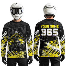 Load image into Gallery viewer, Custom Yellow ATV Motocross Jersey Upf30+ Quad Bike Shirt Extreme Racing Adult Youth Off-Road Quad Shirt NHN009
