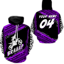 Load image into Gallery viewer, Custom Dirt Bike Jersey Purple Motocross Jersey Upf30+ Mens Women Racing Shirt| CTP27