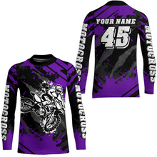 Load image into Gallery viewer, Custom Purple Motocross Jersey for Men Women Upf30+ Dirt Bike Shirt Motorcycle Jersey| CTP101