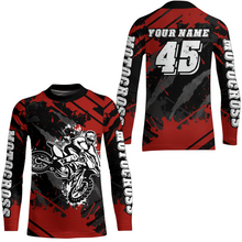 Load image into Gallery viewer, Custom Red Motocross Jersey for Men Women Upf30+ Dirt Bike Shirt Motorcycle Jersey| CTP101