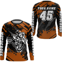 Load image into Gallery viewer, Custom Orange Motocross Jersey for Men Women Upf30+ Dirt Bike Shirt Motorcycle Jersey| CTP101