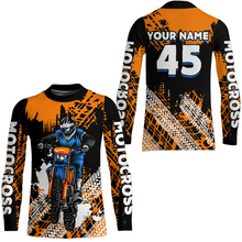 Load image into Gallery viewer, Custom Orange Motocross Jersey for Men Women Upf30+ Dirt Bike Shirt Racing Jersey| CTP102
