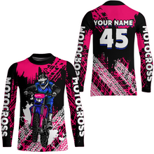 Load image into Gallery viewer, Custom Pink Motocross Jersey for Men Women Upf30+ Dirt Bike Shirt Racing Jersey| CTP102