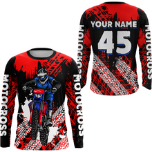 Load image into Gallery viewer, Custom Red Motocross Jersey for Men Women Upf30+ Dirt Bike Shirt Racing Jersey| CTP102