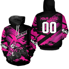 Load image into Gallery viewer, Personalized Atv Motocross Hoodie For Adult&amp;Kid Upf30+ Pink Quad Bike Shirt Off-Road Atv Mx Racing NHN012
