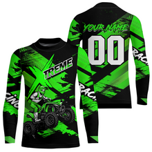 Load image into Gallery viewer, Custom Green Quad Bike Jersey Motocross Shirt for Men Women Youth ATV Extreme Off-Road UPF30+ NHN012
