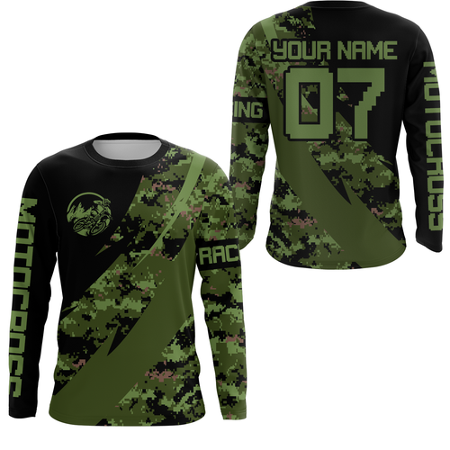 Custom Motocross Jersey for Men Women Upf30+ Camo Dirt Bike Shirt Motorcycle Jersey| CTP72