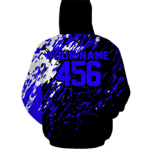 Load image into Gallery viewer, Custom Dirt Bike Hoodie Blue Motocross Hoodie Mens Women Motocross Hooded Jersey| CTP20
