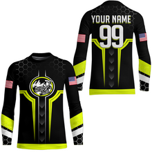 Load image into Gallery viewer, Adult&amp;Kid Yellow Custom Dirt Bike Jersey Motocross Jersey Upf30+ Motocross Shirt| CTP78