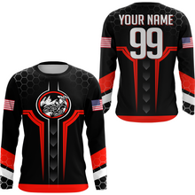 Load image into Gallery viewer, Adult&amp;Kid Red Custom Dirt Bike Jersey Motocross Jersey Upf30+ Motocross Shirt| CTP78