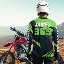 Load image into Gallery viewer, Custom Green Motocross Jersey Dirt Bike Shirt Men for Kid Women Motorcycle Shirts XM341