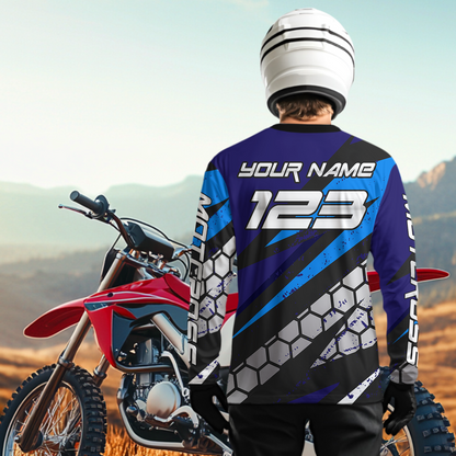Blue Motocross Jersey Custom Dirt Bike Racing Shirt Men Kid Woman Off-road Jersey XM344