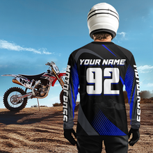 Load image into Gallery viewer, Custom Blue Motocross Shirts Racing Jersey UPF30+ Dirt Bike Jersey Kid Men Women DNT07