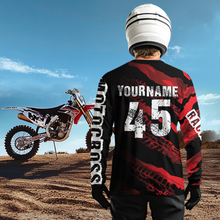 Load image into Gallery viewer, Custom Red Motocross Jersey Racing Shirts UPF30+ Dirt Bike Jersey Kid Men Women DNT09