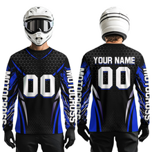 Load image into Gallery viewer, Blue Dirt Bike Jersey Off-Road Shirt Custom Youth Motocross Jersey UPF30+ Kid Men Women DNT82