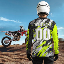Load image into Gallery viewer, ATV Racing Jersey Custom Green ATV Motocross Shirt Kid Women Men ATV Jersey MX137