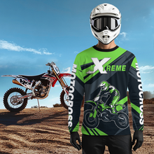 Load image into Gallery viewer, Custom Green Motocross Jersey Dirt Bike Shirt Men for Kid Women Motorcycle Shirts XM341