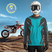 Load image into Gallery viewer, Blue Motocross Racing Jersey Custom Dirt Bike Shirt for Kid Women Men Off road Shirts XM375