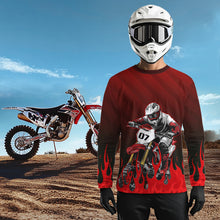 Load image into Gallery viewer, Flaming Motocross Jersey Custom Dirt Bike Jersey for Men Kid Women Motorcycle Shirt XM372