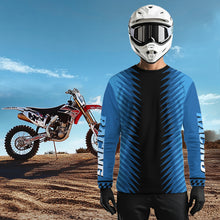 Load image into Gallery viewer, Blue ATV Motocross Racing Jersey Custom ATV Shirts Kid Women Men Quad Jersey MX110