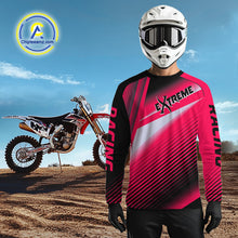 Load image into Gallery viewer, Pink ATV Riding Jersey Custom ATV Quad Bike Shirt for Men Kid Women ATV Shirt MX107