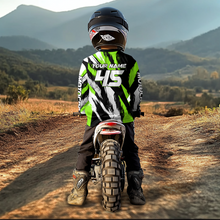 Load image into Gallery viewer, Personalized Green Motocross Racing Jersey Men Women Kid Upf30+ Dirt Bike Jersey Shirt Racing Jersey DNT03