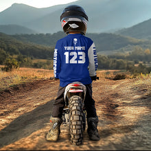 Load image into Gallery viewer, Custom Skull Motocross Jersey for Kid Men Women Blue Skull Dirt Bike Racing Shirt XM335