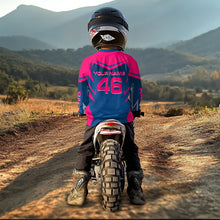 Load image into Gallery viewer, Pink&amp;Blue Motocross Jersey Custom Racing Shirts Dirt Bike Jersey for Men Kid Women XM354