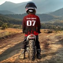 Load image into Gallery viewer, Flaming Motocross Jersey Custom Dirt Bike Jersey for Men Kid Women Motorcycle Shirt XM372