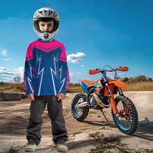 Load image into Gallery viewer, Pink&amp;Blue Motocross Jersey Custom Racing Shirts Dirt Bike Jersey for Men Kid Women XM354