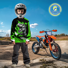 Load image into Gallery viewer, Green Dinosaur Motocross Racing Jersey UPF30+ MX Racing Dirt Bike Jersey Kid Men Women DNT05