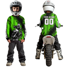 Load image into Gallery viewer, Custom Green MX Off Road Racing Shirts Kid Men Women Youth Motocross Shirts UPF30+ DNT36