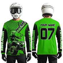 Load image into Gallery viewer, Green ATV Racing Jersey Upf30+ Custom Motocross Jersey Men Women Extreme Riding Shirt for Kids MHT200