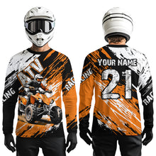 Load image into Gallery viewer, Orange Atv Motocross Jersey Custom Off-Road Quad Bike Shirt For Men Women Kid Youth Mx Dirt Bike NHN006