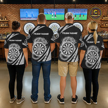 Load image into Gallery viewer, Silver Flames Dragon Dartboard Women Darts Polo Shirt Custom Dragon Team Dart League Shirt NYN2069