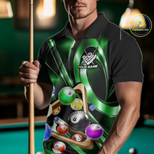 Load image into Gallery viewer, Custom Ball Pool Shirts Green Billiard Shirt for Men Billiard Team Jersey Billiard League NNT180