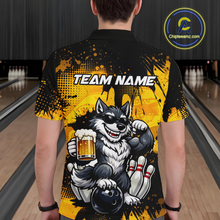 Load image into Gallery viewer, Custom Beer Wolf Bowling Jersey for Men Bowling Team Shirts Bowling Polo &amp; 1/4 Zip HNT264