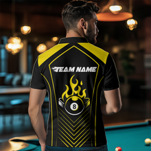 Load image into Gallery viewer, Customized Yellow 8 Ball Pool Crown Men's Billiard Shirts, Billiard Team Shirts Polo &amp; 1/4 Zip Shirts NNT37