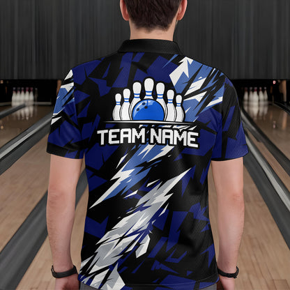Custom Bowling League Shirts For Men with Name Bowling Team Jerseys Polo & Quarter- Zip HNT37