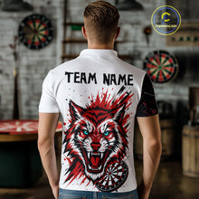 Load image into Gallery viewer, Colorful Splashed Tiger &amp; Dartboard Men's Darts Shirt - Custom Name For Darts Jersey NYN0427