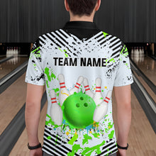 Load image into Gallery viewer, Green Bowling Shirts Custom Watercolor Bowling Jersey for Men Women with Team Name MBL53