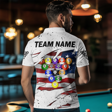 Load image into Gallery viewer, Billiard Jerseys American Flag 8 Ball Pool Billiard Shirts for Men Polo &amp; 1/4 Zip Shirt Team NNT26