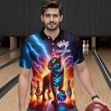 Load image into Gallery viewer, Custom Tiger Bowling Jersey Thunder Bowling Team Shirt Polo Bowling for Men Women QZT637