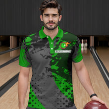 Load image into Gallery viewer, Fire Bowling Shirt Custom Green Bowling Jersey for Men Women with Team Name MBL63