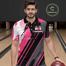 Load image into Gallery viewer, Custom Pink Bowling Shirts for Men Women Team Bowling Polo and Quarter Zip MBL104