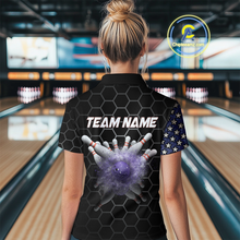 Load image into Gallery viewer, Custom American Bowling Polo Shirt Patriotic Bowling Jersey for Men Women QZT683