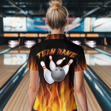 Load image into Gallery viewer, Personalized Bowling Jersey with Name and Team Name Custom Bowling Team Jersey Bowling Polo Shirt for Women QZT17